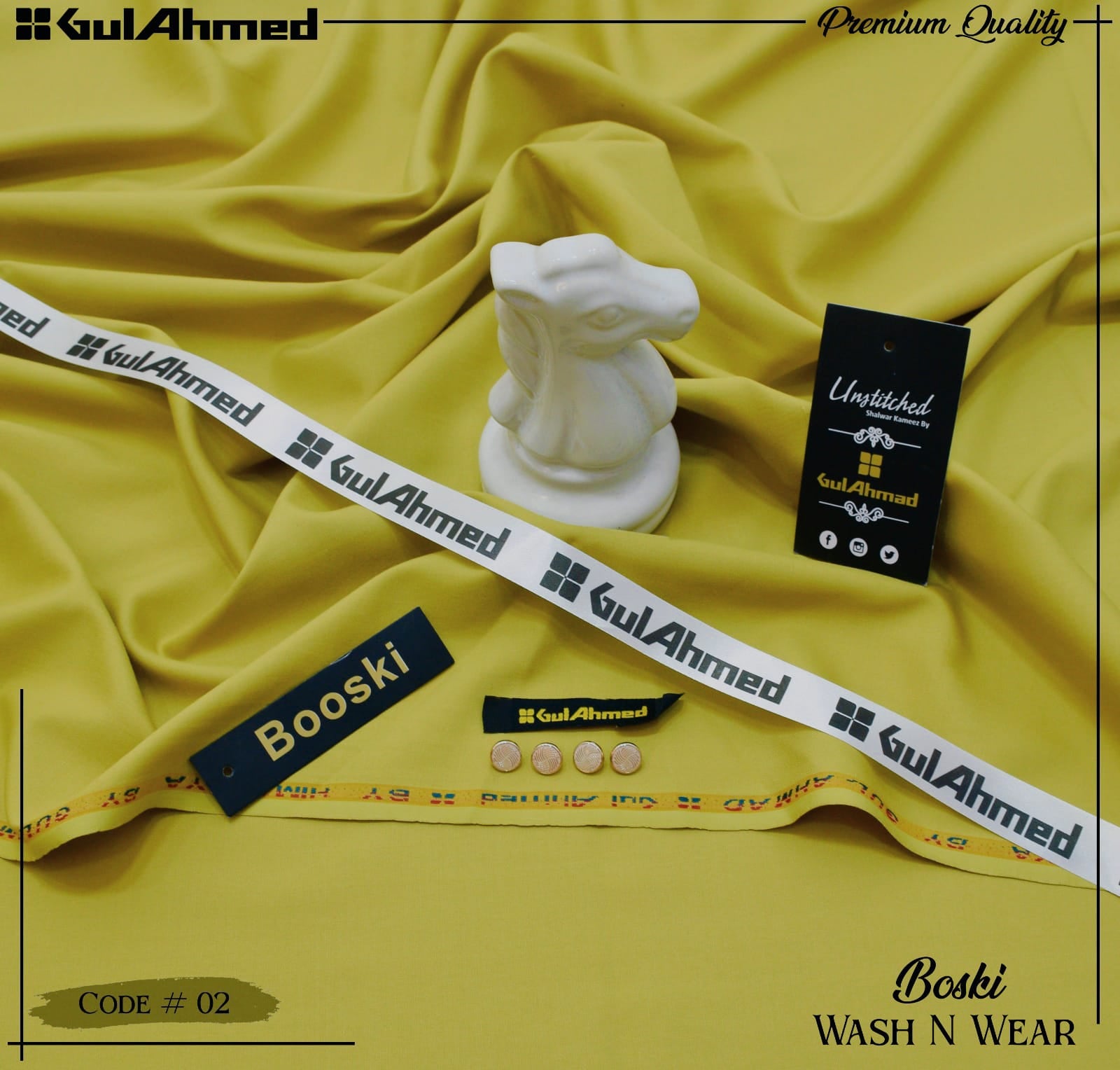 GUL AHMED  Boski Wash & Wear