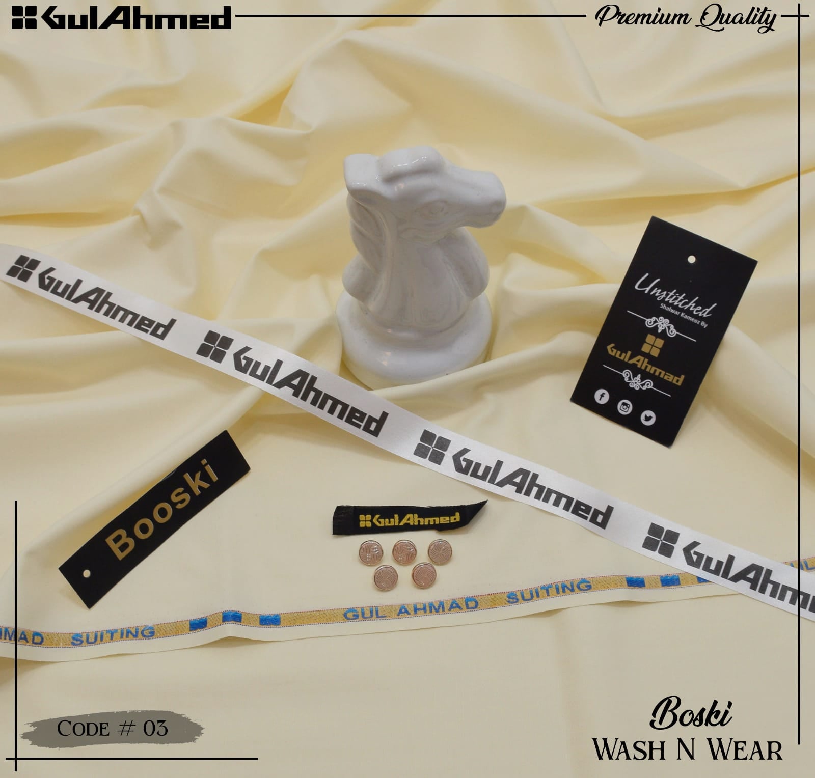 GUL AHMED  Boski Wash & Wear