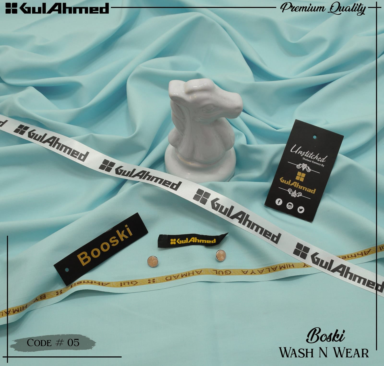 GUL AHMED  Boski Wash & Wear