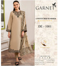 BRAND NAME GARNET 3PC EMB SUITS PREMIUM AIR-JET LAWN