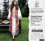 BRAND SAPPHIRE AIRJET LAWN 3PC HEAVY EMB