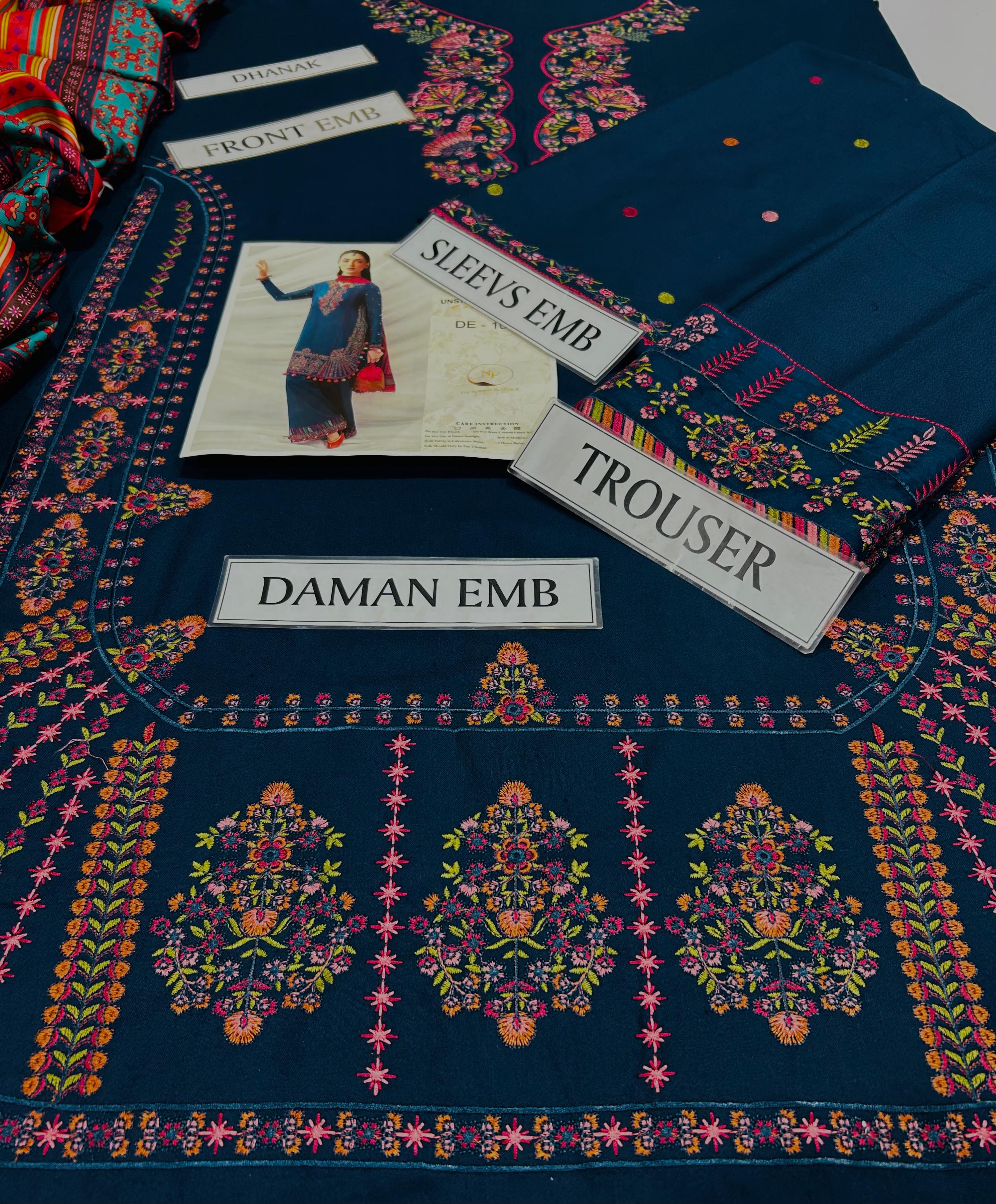 BRAND NAME HUSSAIN REHAR PREMIUM AIR-JET DHANAK 3PC