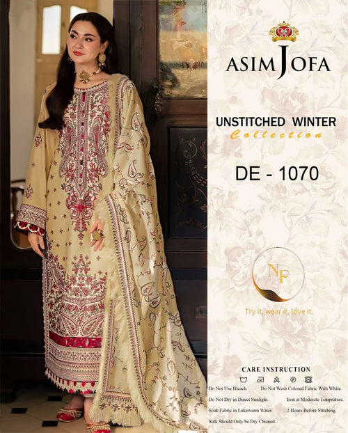 BRAND NAME ASIM JOFA PREMIUM AIR-JET LAWN 3PC FANCY