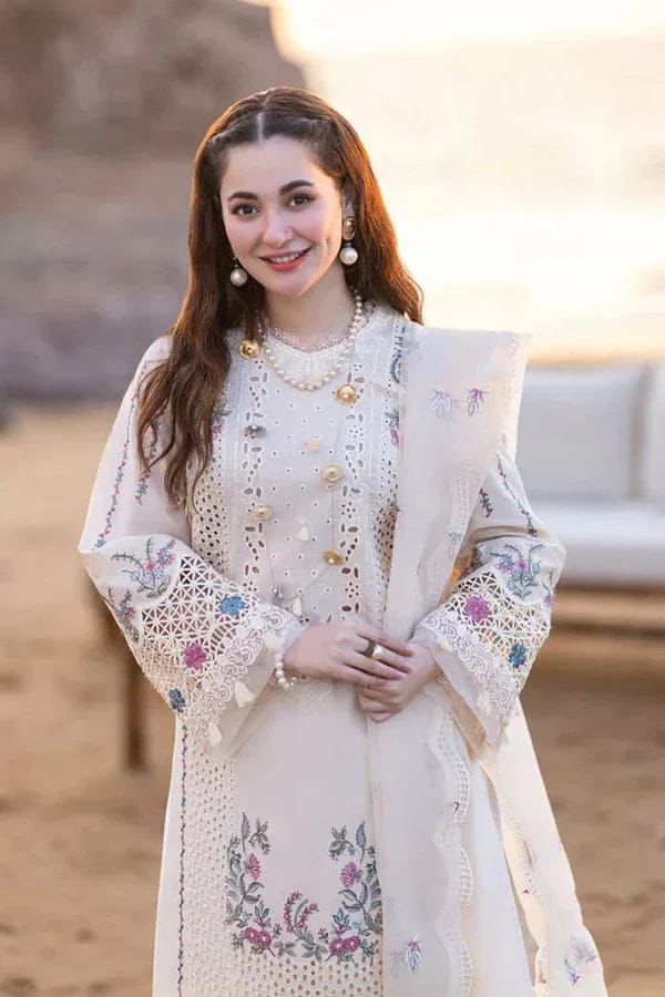 BRAND NAME JAZMIN PREMIUM AIR-JET LAWN 3PC HEAVY EMB EID COLLECTION SUIT